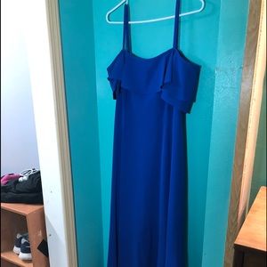 Tahari blue formal dress.